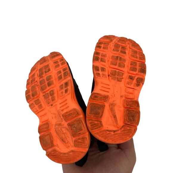 Nike Gray Black Orange Sneakers Sz 5C Style 525592-001 - Picture 4 of 7
